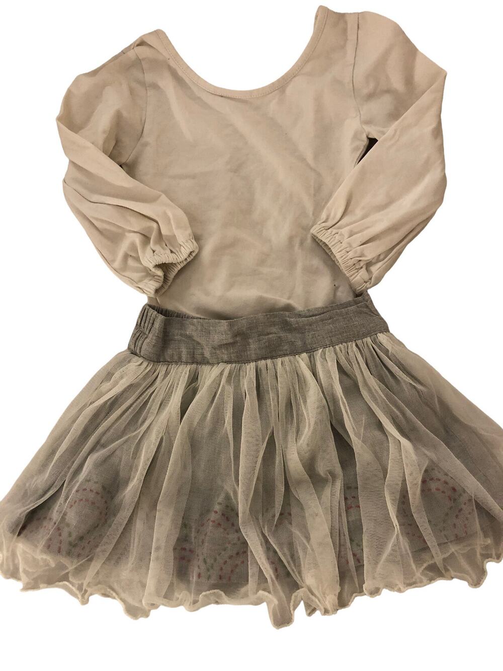 WDW Grey White Tulle Skirt And Omi Jo White Onesie 12-18m